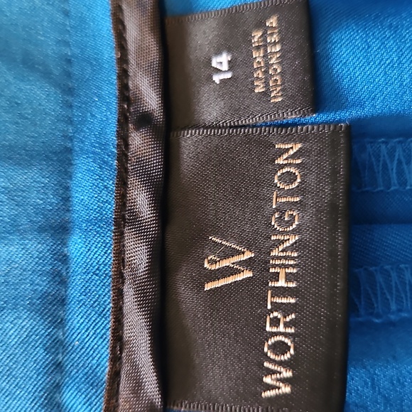 Worthington Blue Dress Pants Straight-Leg - Picture 5 of 7